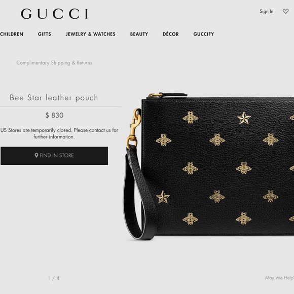 Gucci Bee Start Clutch - Picture 5 of 6